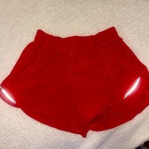 RED LULULEMON SHORTS